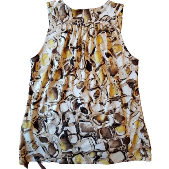 Dana Buchman Patterned Dressy Tank Medium - Picture 3 of 6